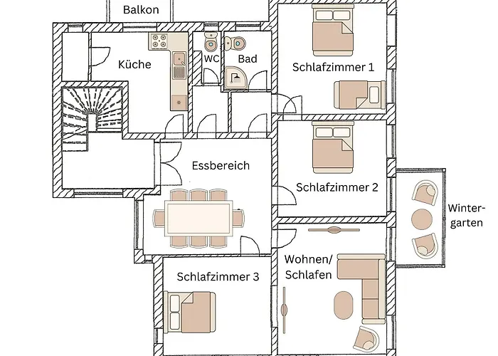 Apartment Modern Boho Auf 145qm, 9 Gäste, Strandnah&familienfreundlich *